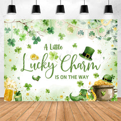 Lofaris Lucky Charm Clover St Patricks Baby Shower Backdrop