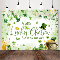 Lofaris Lucky Charm Clover St Patricks Baby Shower Backdrop