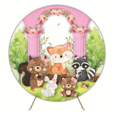 Lush Florest Round Backdrop For Nature-Inspired Party Celebration