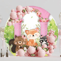 Lush Florest Round Backdrop For Nature-Inspired Party Celebration