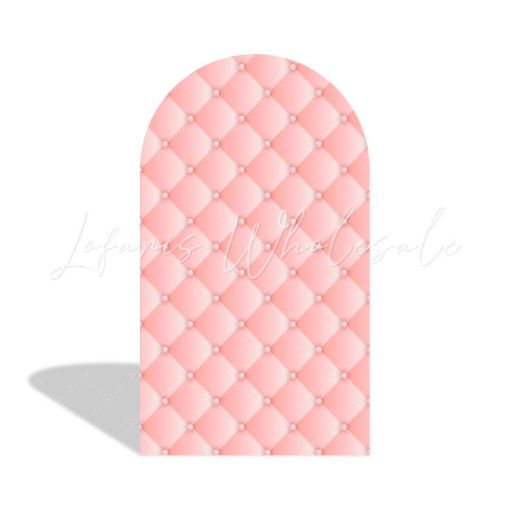 Marble Upholstery Quilted Happy Birthday Party Arch Backdrop Wall Cloth Cover