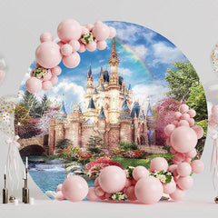 Magic Castle Round Backdrop for Fairytale Party