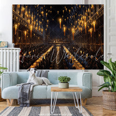 Lofaris Hogwarts Theme Dark Dinning Backdrop For Birthday Banner