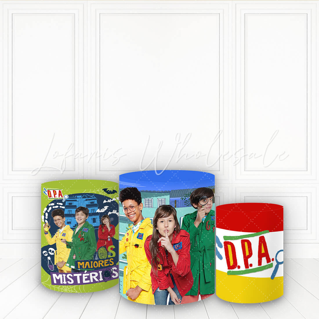 Lofaris Magic Film Teen Characters Plinth Cover Red Yellow Green Pedestal