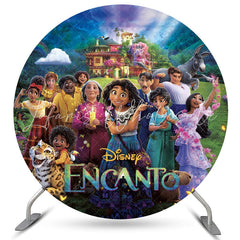 Lofaris Magic Floral House Round Big Family Party Backdrop