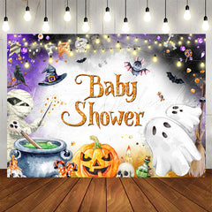Lofaris Magic Pumpkins Spooky Halloween Baby Shower Backdrop