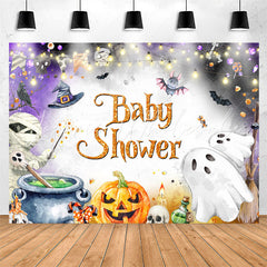 Lofaris Magic Pumpkins Spooky Halloween Baby Shower Backdrop