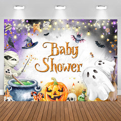Lofaris Magic Pumpkins Spooky Halloween Baby Shower Backdrop