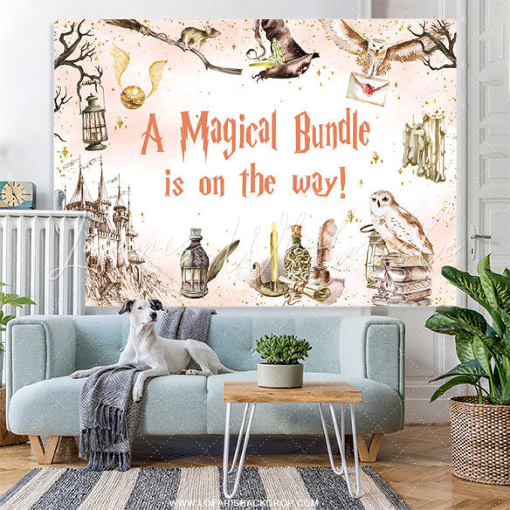 Lofaris Magical Bundle Hogwarts Boy Baby Shower Backdrop