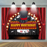 Lofaris Magical Card Dove Stage Theme Happy Birthday Backdrop