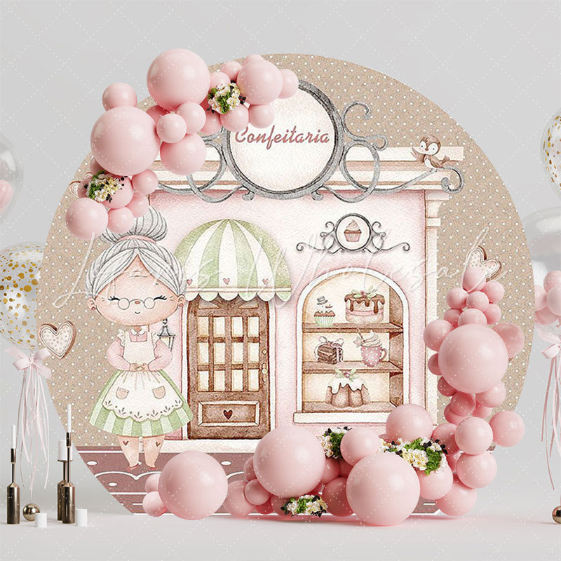 Magical Confectionery Round Backdrop for Fun Party Event