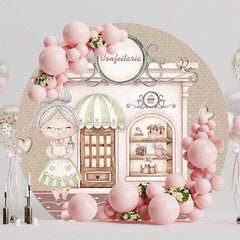 Magical Confectionery Round Backdrop for Fun Party Event