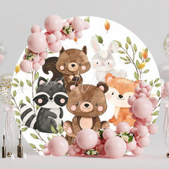 Magical Enchanted Florest Round Backdrop For Fairytale Party Setting