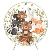 Magical Enchanted Florest Round Backdrop For Fairytale Party Setting