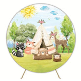 Magical Enchanted Forest Round Backdrop For Kids Party Celebration