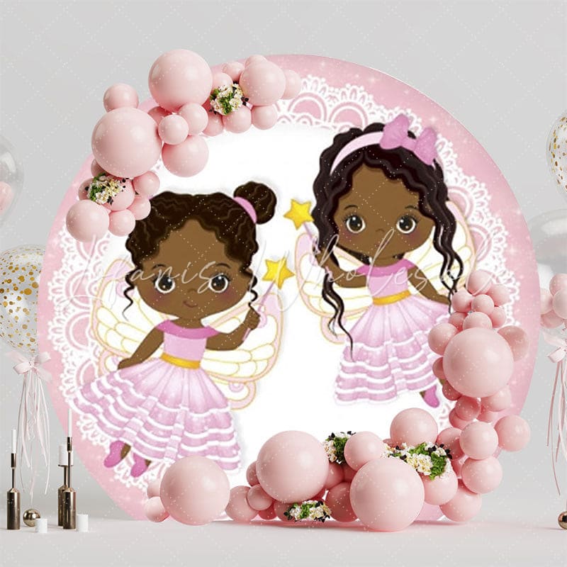 Magical Fairies Fantasy Round Backdrop For Whimsical Celebrations