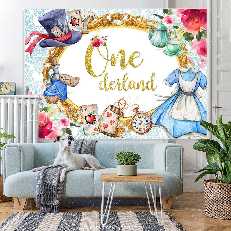 Lofaris Magical Fairy Theme Onederland Happy Birthday Backdrop
