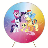 Magical Little Pony Round Backdrop For Kids Celebration Party