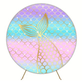 Magical Mermaid Round Backdrop For Fantasy Party Celebration Theme