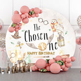 Lofaris Magical The Chosen One Round 1st Birthday Backdrop