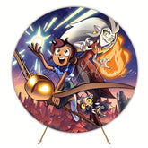 Magical The Owl House Round Backdrop For Enchanting Party