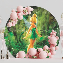 Magical Tinker Bell Round Backdrop For Fantasy Party Celebration