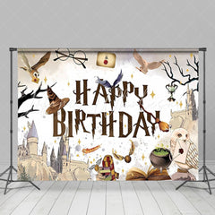 Magical Wizard Witch School Birthday Party Backdrop For Boys