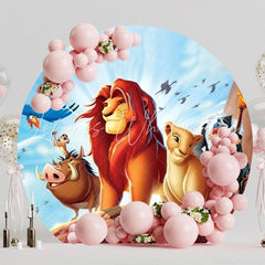 Majestic The Lion King Round Backdrop For Kids Party Celebration