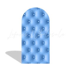 Blue Marble Upholstery Quilted Happy Birthday Party Arch Backdrop Wall Cloth Cover