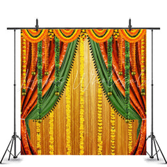 Lofaris Marigold streamer Indian Macrame Wedding Backdrop