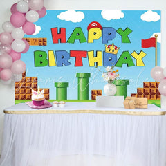 Mario Video Game Super Brother Backdrop For Party