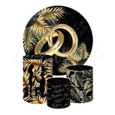 Marriage Alliance Themed Round Backdrop and Cylinder Cover Kit