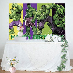 Marvel Cartoon Hero Hulk Giant Man Birthday Party Backdrop