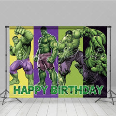 Marvel Cartoon Hero Hulk Giant Man Birthday Party Backdrop