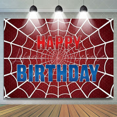 Marvel Red Spider Web Birthday Party Decorations Backdrop For Boys