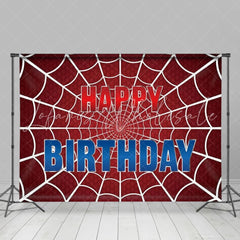 Marvel Red Spider Web Birthday Party Decorations Backdrop For Boys