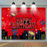 Marvel Super Heros Red Spider Web Party Decoration Backdrop