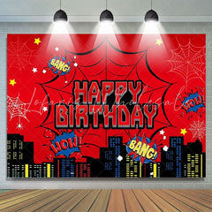 Marvel Super Heros Red Spider Web Party Decoration Backdrop