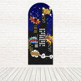 Marvel Superhero Buildings Action Packed Fan Event Arch Backdrop