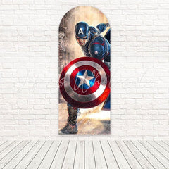 Marvel Superhero Captain America Arch Backdrop For Heroic Events