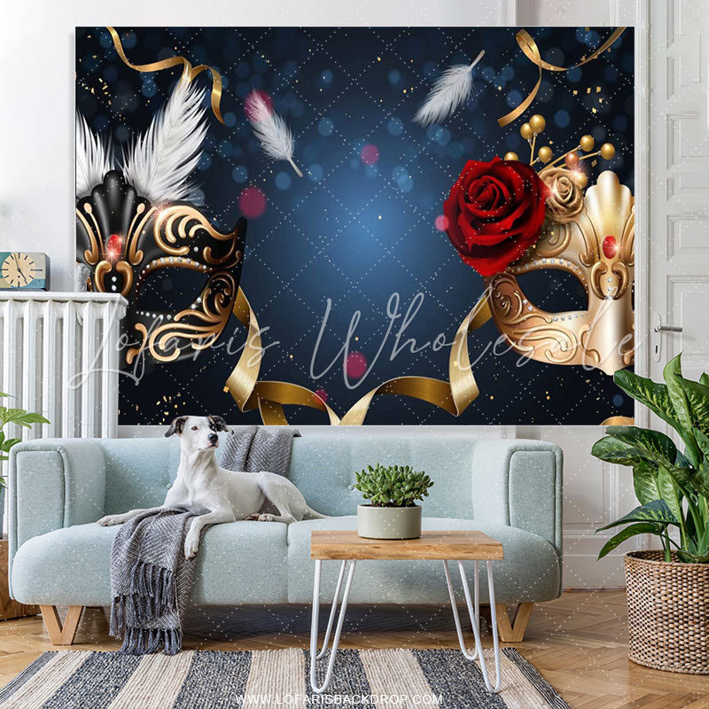 Lofaris Masquerade Mysterious Photography Birthday Backdrop