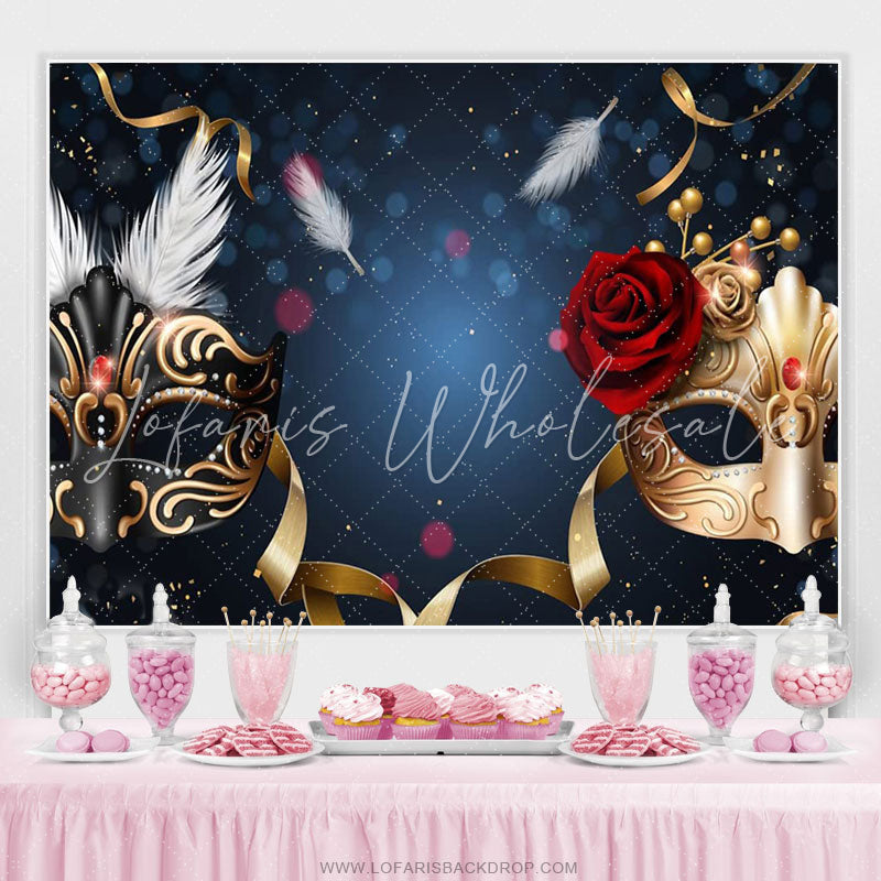 Lofaris Masquerade Mysterious Photography Birthday Backdrop