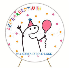 Meme Repi Bardei Tiuiu Cut the Cake Round Backdrop