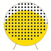 Memphis Style Round Backdrop for Retro Celebration