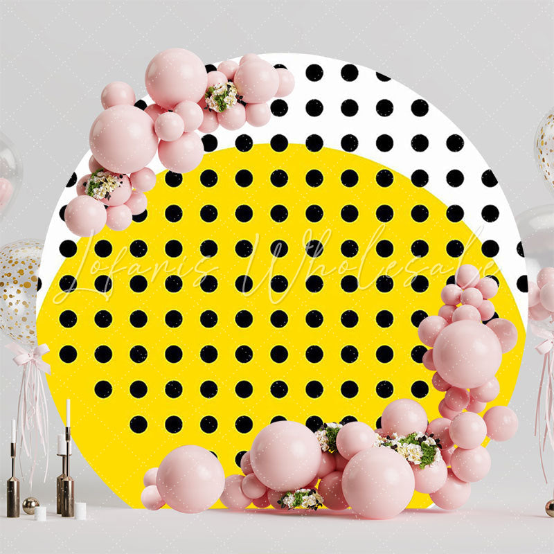 Memphis Style Round Backdrop for Retro Celebration