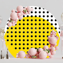 Memphis Style Round Backdrop for Retro Celebration