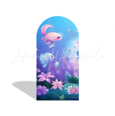 Mermaid Birthday Baby Shower Party Background Arch Backdrop Wall Cloth Cover