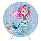 Mermaid Model 1 Round Backdrop for Fantasy Party Fun