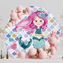 Mermaid Model 2 Magical Round Backdrop for Event