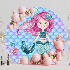 Mermaid Model 3 Round Backdrop for Fantasy Fun Event